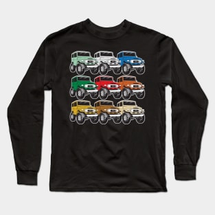 A Rainbow of Awesomeness (Stacked FJ40s) Long Sleeve T-Shirt